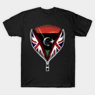 Libyan Flag  Libya Flag zipped British Flag - Gift for Libyan From Libya T-Shirt